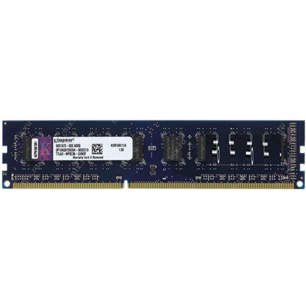 رم کامپیوتر DDR3 تک کاناله 1600 مگاهرتز CL16 کینگستون مدل KVR۱۶N۱۱/۴ ظرفیت 4 گیگابایت رم کامپیوتر DDR3 تک کاناله 1600 مگاهرتز CL16 کینگستون مدل KVR۱۶N۱۱/۴ ظرفیت 4 گیگابایت