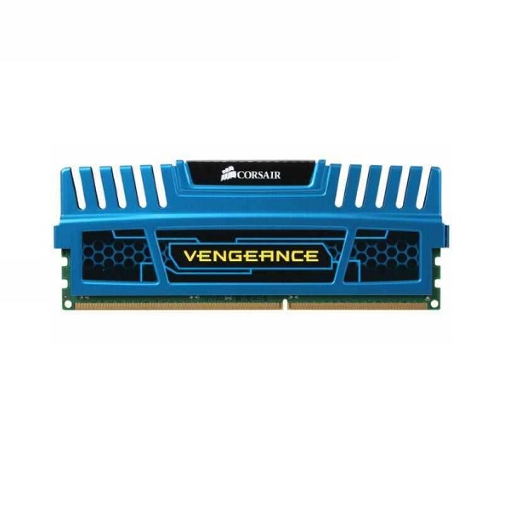 رم کامپیوتر DDR3 تک کاناله 1600 مگاهرتز CL9 کورسیر مدل VENGEANCE-BLUE ظرفیت 4 گیگابایت رم کامپیوتر DDR3 تک کاناله 1600 مگاهرتز CL9 کورسیر مدل VENGEANCE-BLUE ظرفیت 4 گیگابایت