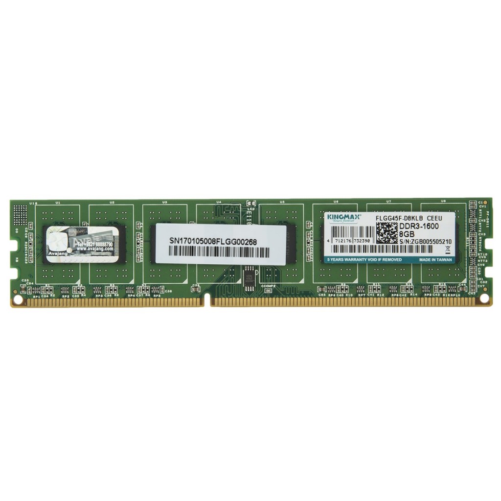 رم کامپیوتر DDR3 تک کاناله 1600 مگاهرتز کینگ مکس ظرفیت 8 گیگابایت رم کامپیوتر DDR3 تک کاناله 1600 مگاهرتز کینگ مکس ظرفیت 8 گیگابایت