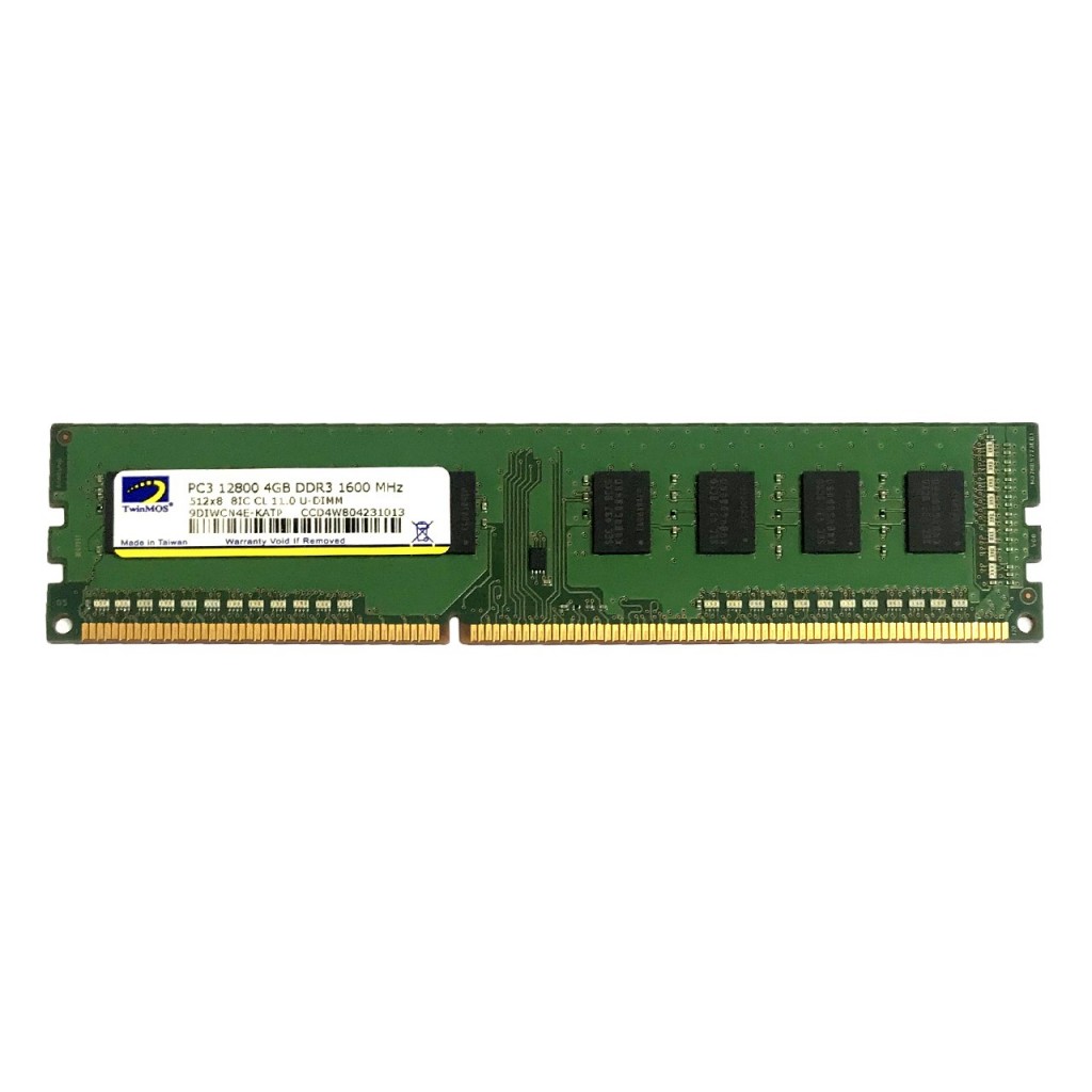 رم کامپیوتر DDR3 تک کاناله 1600 مگاهرتز توین موس مدل Mainstream ظرفیت 4 گیگابایت رم کامپیوتر DDR3 تک کاناله 1600 مگاهرتز توین موس مدل Mainstream ظرفیت 4 گیگابایت