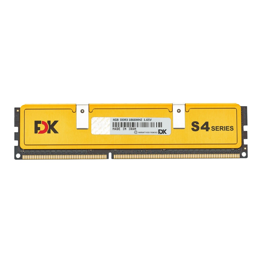 رم کامپیوتر DDR3 تک کاناله 1866 مگاهرتز CL10 فدک مدل S4 ظرفیت 4 گیگابایت رم کامپیوتر DDR3 تک کاناله 1866 مگاهرتز CL10 فدک مدل S4 ظرفیت 4 گیگابایت