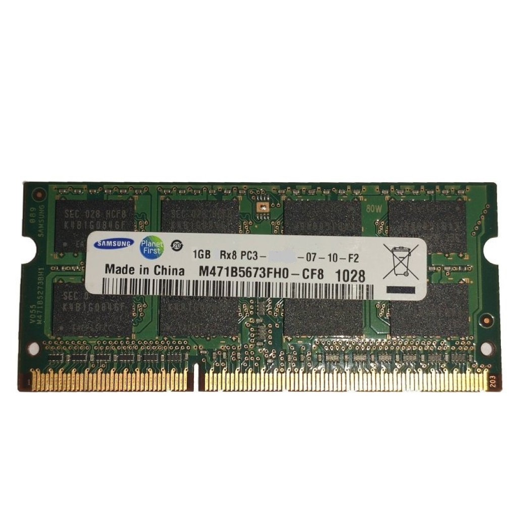 رم لپ تاپ DDR3 تک کاناله 1066 مگاهرتز PC3 سامسونگ مدل 10600sظرفیت 1 گیگابایت رم لپ تاپ DDR3 تک کاناله 1066 مگاهرتز PC3 سامسونگ مدل 10600sظرفیت 1 گیگابایت