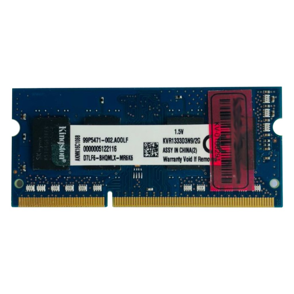 رم لپ تاپ DDR3 تک کاناله 1333 مگاهرتز CL9 کینگستون مدل PC3-10600s ظرفیت 2 گیگابایت رم لپ تاپ DDR3 تک کاناله 1333 مگاهرتز CL9 کینگستون مدل PC3-10600s ظرفیت 2 گیگابایت