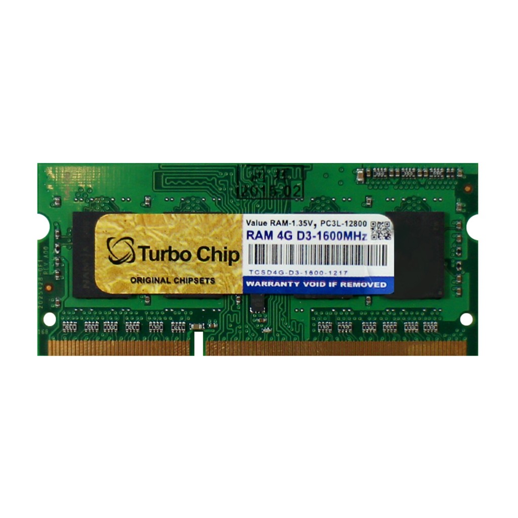 رم لپ تاپ DDR3 تک کاناله 1600 مگاهرتز CL11 توربوچیپ مدل TCSD4G-D3-1600 ظرفیت 4 گیگابایت رم لپ تاپ DDR3 تک کاناله 1600 مگاهرتز CL11 توربوچیپ مدل TCSD4G-D3-1600 ظرفیت 4 گیگابایت