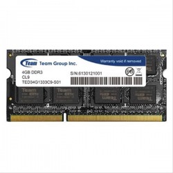 رم لپ تاپ DDR3 تک کاناله 1600 مگاهرتز تیم گروپ مدل PC3-12800 ظرفیت 4 گیگابایت