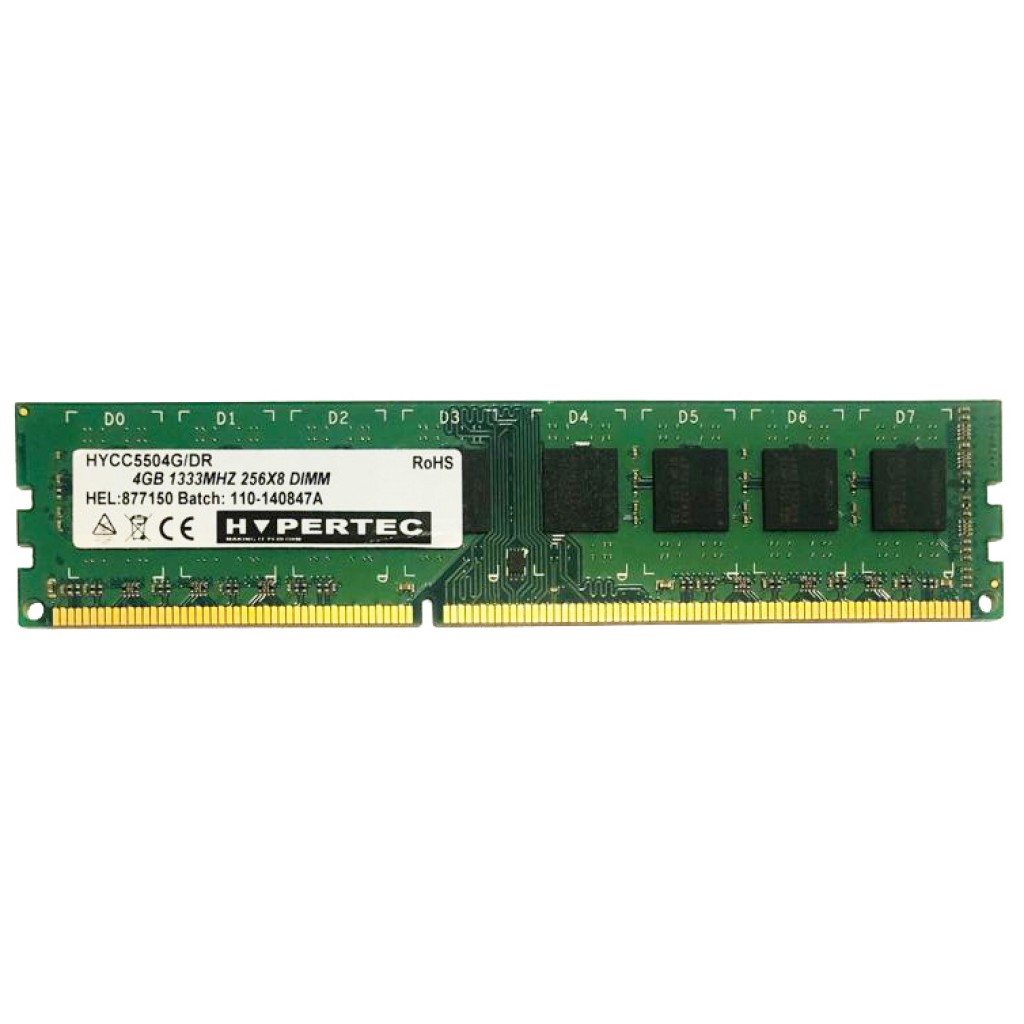 رم کامپیوتر DDR3 تک کاناله 1333 مگاهرتز CL9 هایپرتک مدل HYCC5504G/DR ظرفیت 4 گیگابایت رم کامپیوتر DDR3 تک کاناله 1333 مگاهرتز CL9 هایپرتک مدل HYCC5504G/DR ظرفیت 4 گیگابایت