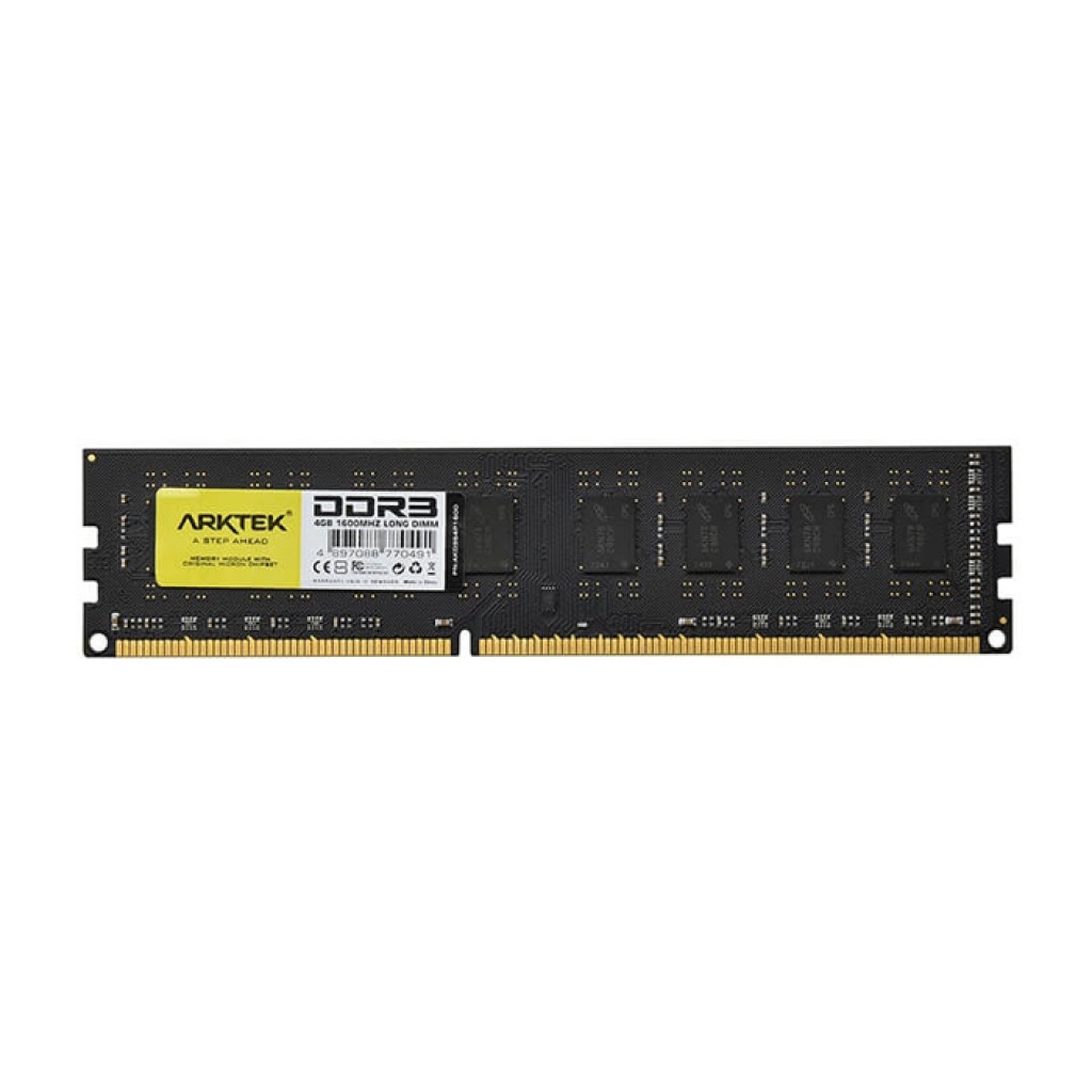رم کامپیوتر DDR3 تک کاناله 1600 مگاهرتز آرک تک مدل CL10 ظرفیت 4 گیگابایت