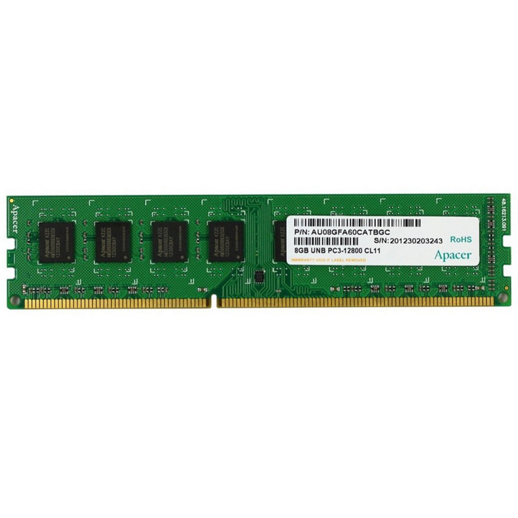 رم کامپیوتر DDR3 تک کاناله 1600 مگاهرتز CL11 اپیسر مدل AU08GFA60CATBGC ظرفیت 8 گیگابایت رم کامپیوتر DDR3 تک کاناله 1600 مگاهرتز CL11 اپیسر مدل AU08GFA60CATBGC ظرفیت 8 گیگابایت