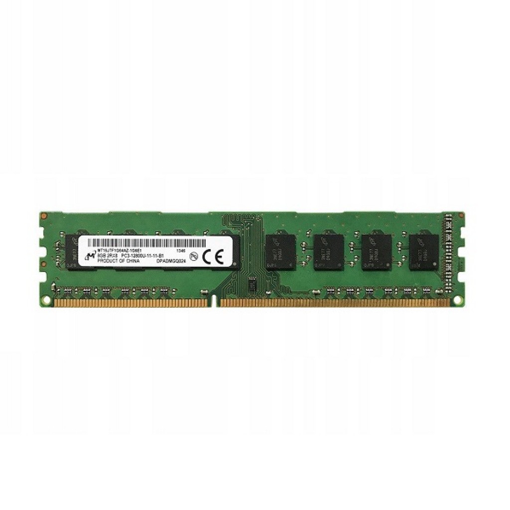 رم کامپیوتر DDR3 تک کاناله 1600 مگاهرتز CL11 میکرون مدل PC3-12800 ظرفیت 8 گیگابایت