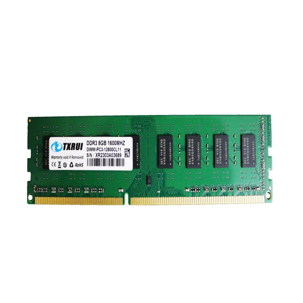 رم کامپیوتر DDR3 تک کاناله 1600 مگاهرتز تی ایکس روی مدل PC3 ظرفیت 8 گیگابایت
