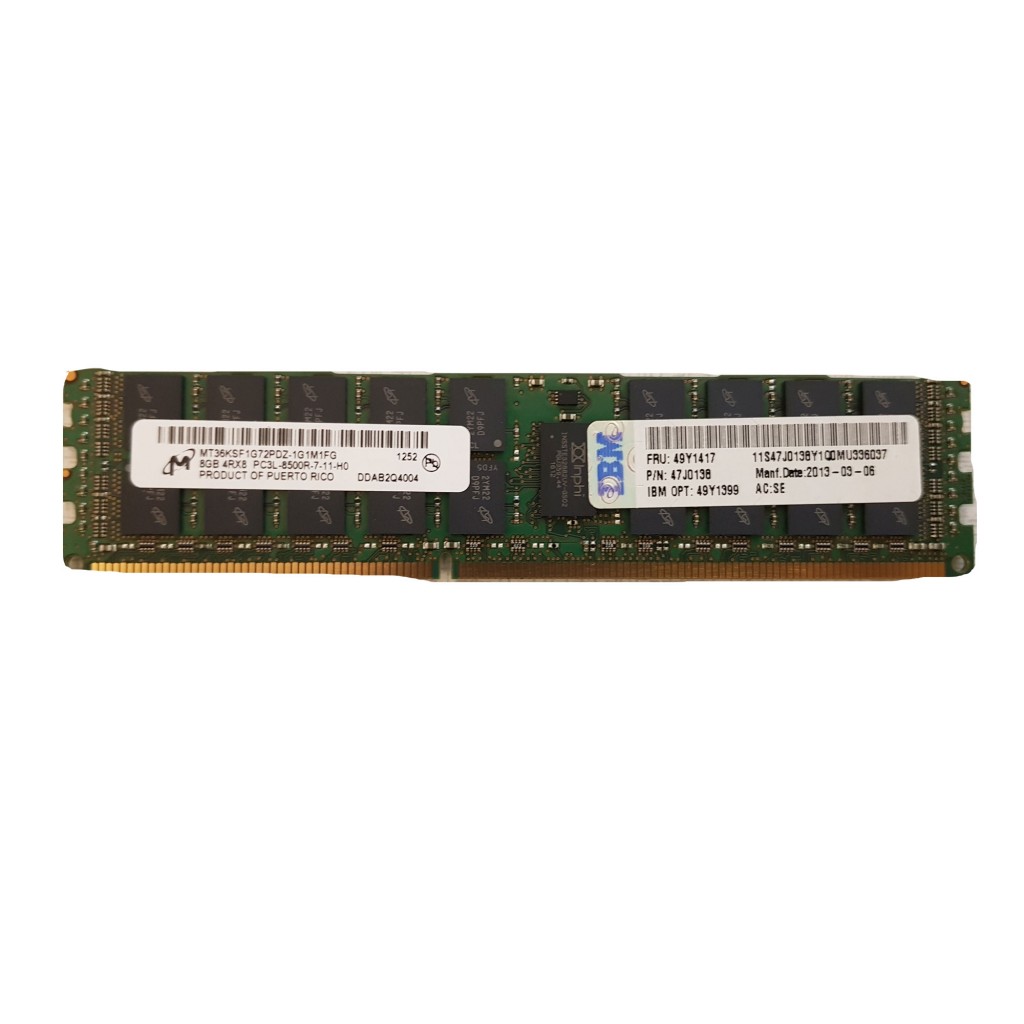 رم سرور DDR3 تک کاناله 1066 مگاهرتز آی بی ام مدل 8500R ظرفیت 8 گیگابایت رم سرور DDR3 تک کاناله 1066 مگاهرتز آی بی ام مدل 8500R ظرفیت 8 گیگابایت