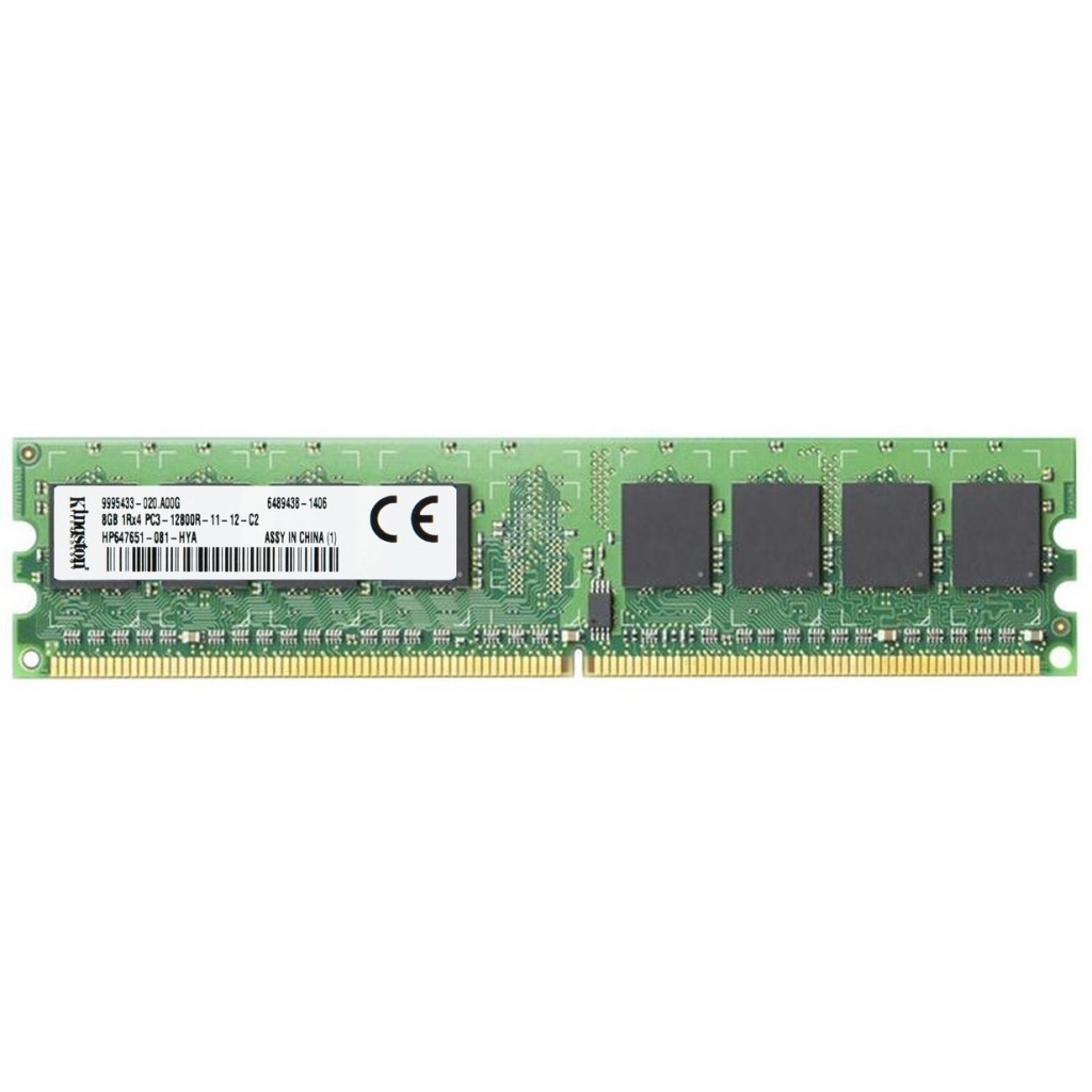 رم سرور DDR3 تک کاناله 1600 مگاهرتز CL11 کینگستون مدل HP647651-081-HYA ظرفیت 8 گیگابایت رم سرور DDR3 تک کاناله 1600 مگاهرتز CL11 کینگستون مدل HP647651-081-HYA ظرفیت 8 گیگابایت