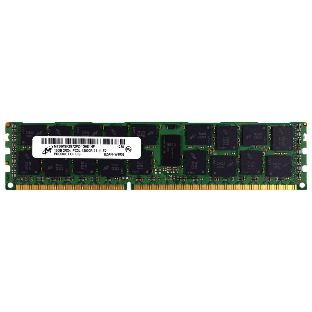 رم سرور DDR3 تک کاناله 1600 مگاهرتز CL11 میکرون مدل MT36KSF2G72PZ-1G6E1HF ظرفیت 16 گیگابایت رم سرور DDR3 تک کاناله 1600 مگاهرتز CL11 میکرون مدل MT36KSF2G72PZ-1G6E1HF ظرفیت 16 گیگابایت