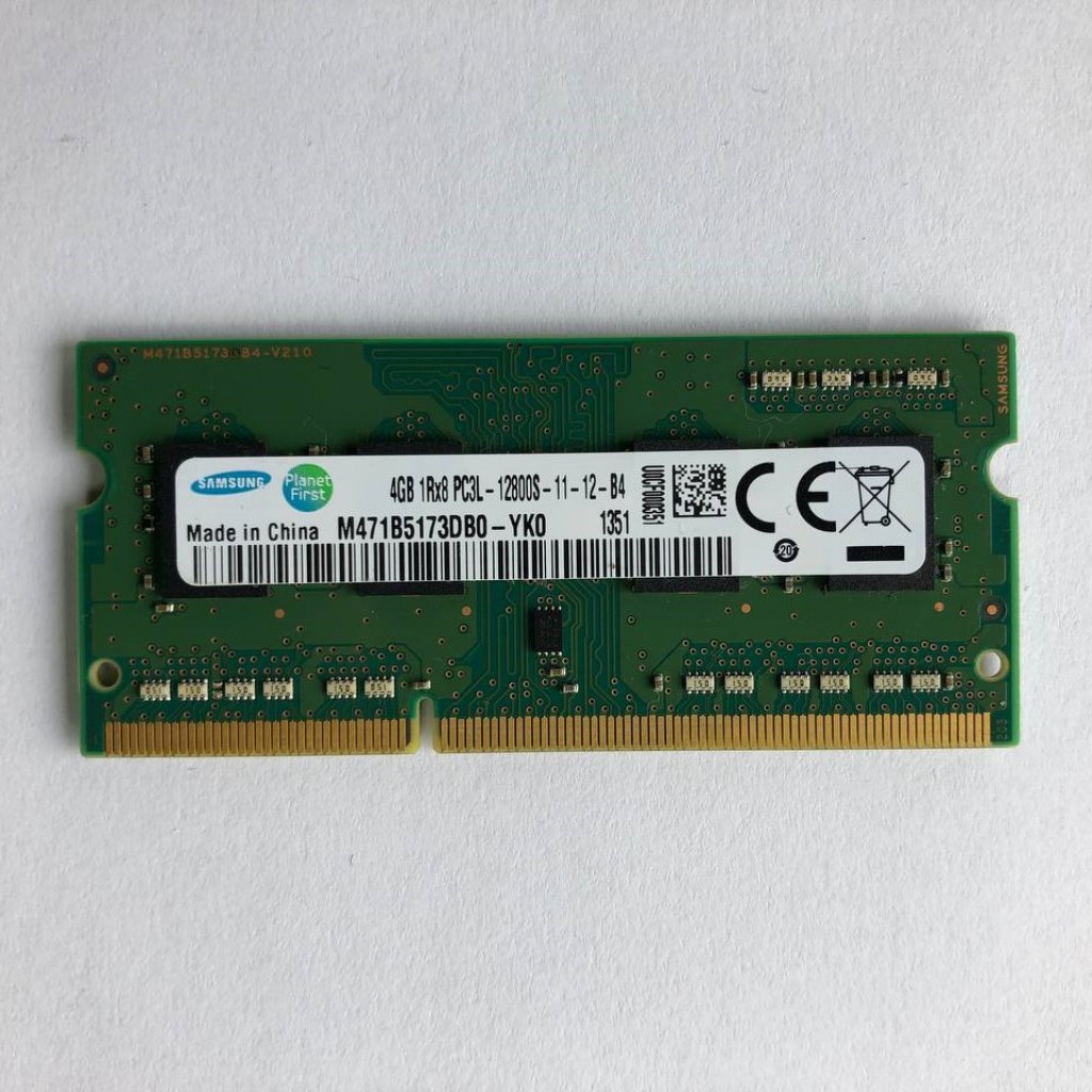 رم لپ تاپ DDR3L تک کاناله 1600 مگاهرتز سامسونگ مدل PC3L-12800 ظرفیت 4 گیگابایت
