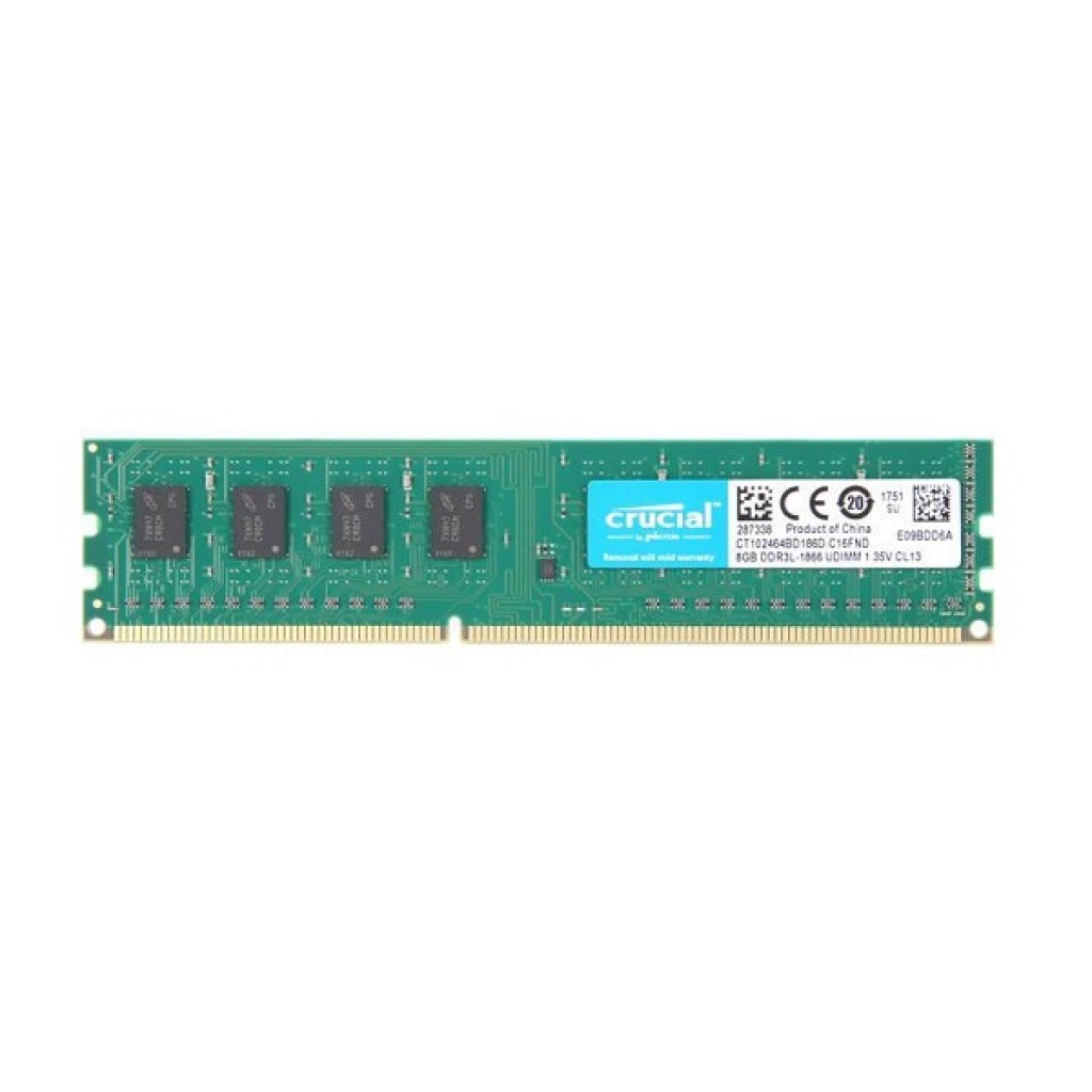 رم کامپیوتر DDR3L تک کاناله 1866 مگاهرتز CL13 کروشیال مدل PC3L-14900 ظرفیت 8 گیگابایت رم کامپیوتر DDR3L تک کاناله 1866 مگاهرتز CL13 کروشیال مدل PC3L-14900 ظرفیت 8 گیگابایت
