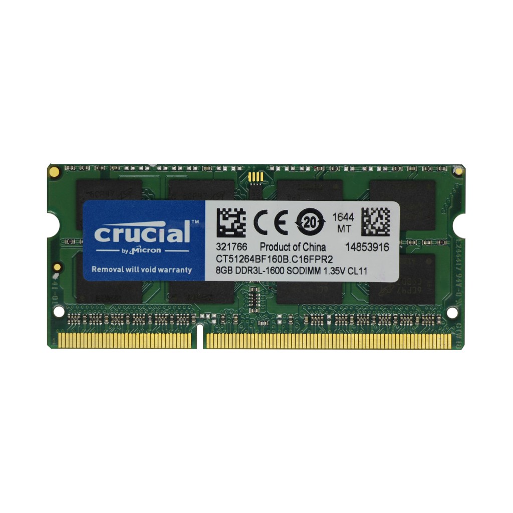 رم لپ تاپ DDR3L تک کاناله 1600 مگاهرتز CL11 کروشیال مدل CT ظرفیت 8 گیگابایت