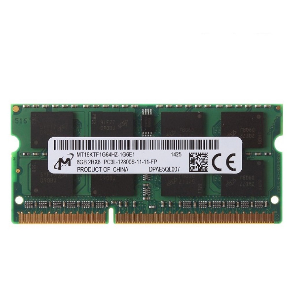 رم لپ تاپ DDR3L تک کاناله 1866 مگاهرتز CL13 میکرون مدل PC3L-14900S ظرفیت 8 گیگابایت رم لپ تاپ DDR3L تک کاناله 1866 مگاهرتز CL13 میکرون مدل PC3L-14900S ظرفیت 8 گیگابایت