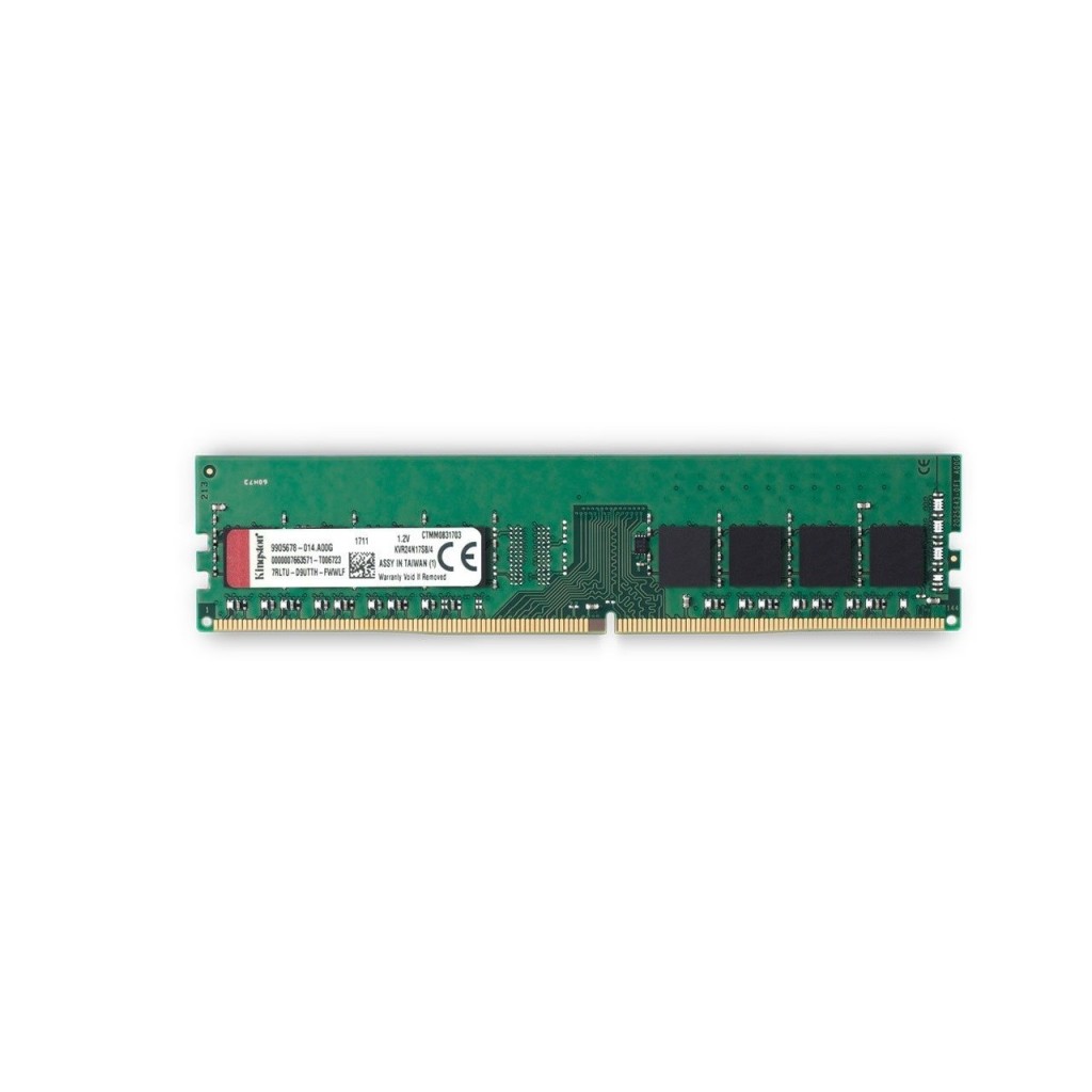 رم کامپیوتر DDR4 تک کاناله 2400 مگاهرتز CL17 کینگستون مدل KVR24N17S6 ظرفیت 4 گیگابایت