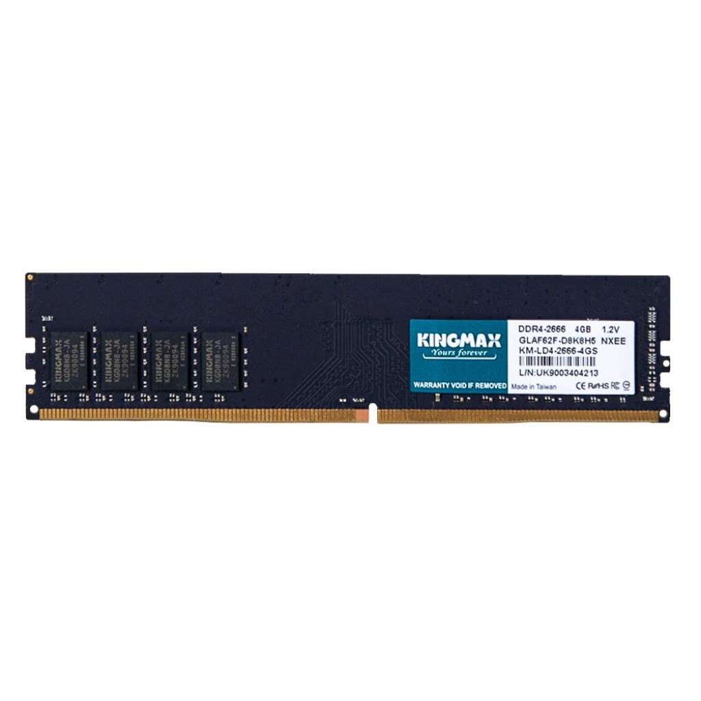 رم کامپیوتر DDR4 تک کاناله 2666 مگاهرتز CL16 کینگ مکس مدل GLAF62F-D8K8H5 ظرفیت 4 گیگابایت رم کامپیوتر DDR4 تک کاناله 2666 مگاهرتز CL16 کینگ مکس مدل GLAF62F-D8K8H5 ظرفیت 4 گیگابایت