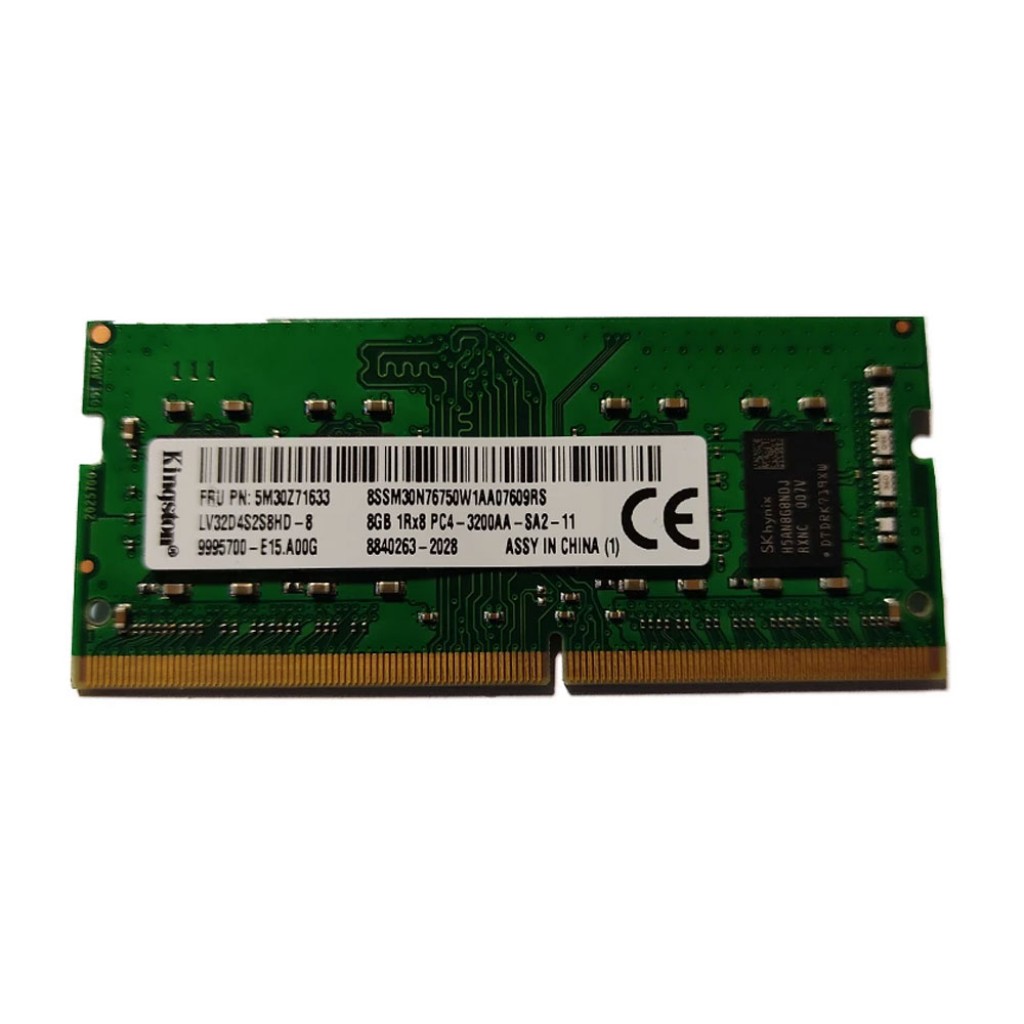 رم لپ تاپ DDR4 تک کاناله 3200 مگاهرتز CL11 کینگستون مدل PC4 ظرفیت 8 گیگابایت رم لپ تاپ DDR4 تک کاناله 3200 مگاهرتز CL11 کینگستون مدل PC4 ظرفیت 8 گیگابایت