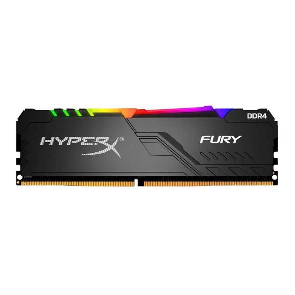 رم کامپیوتر DDR4 تک کاناله 3200 مگاهرتز cl16 هایپرایکس مدل Fury RGB ظرفیت 8 گیگابایت رم کامپیوتر DDR4 تک کاناله 3200 مگاهرتز cl16 هایپرایکس مدل Fury RGB ظرفیت 8 گیگابایت