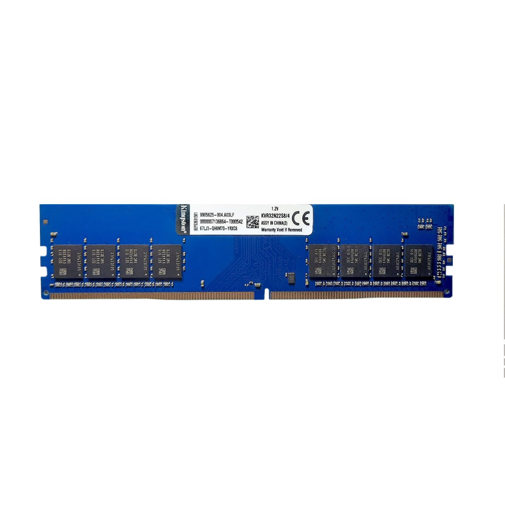 رم کامپیوتر DDR4 تک کاناله 3200 مگاهرتز cl22 کینگستون مدل kvr ظرفیت 4 گیگابایت رم کامپیوتر DDR4 تک کاناله 3200 مگاهرتز cl22 کینگستون مدل kvr ظرفیت 4 گیگابایت