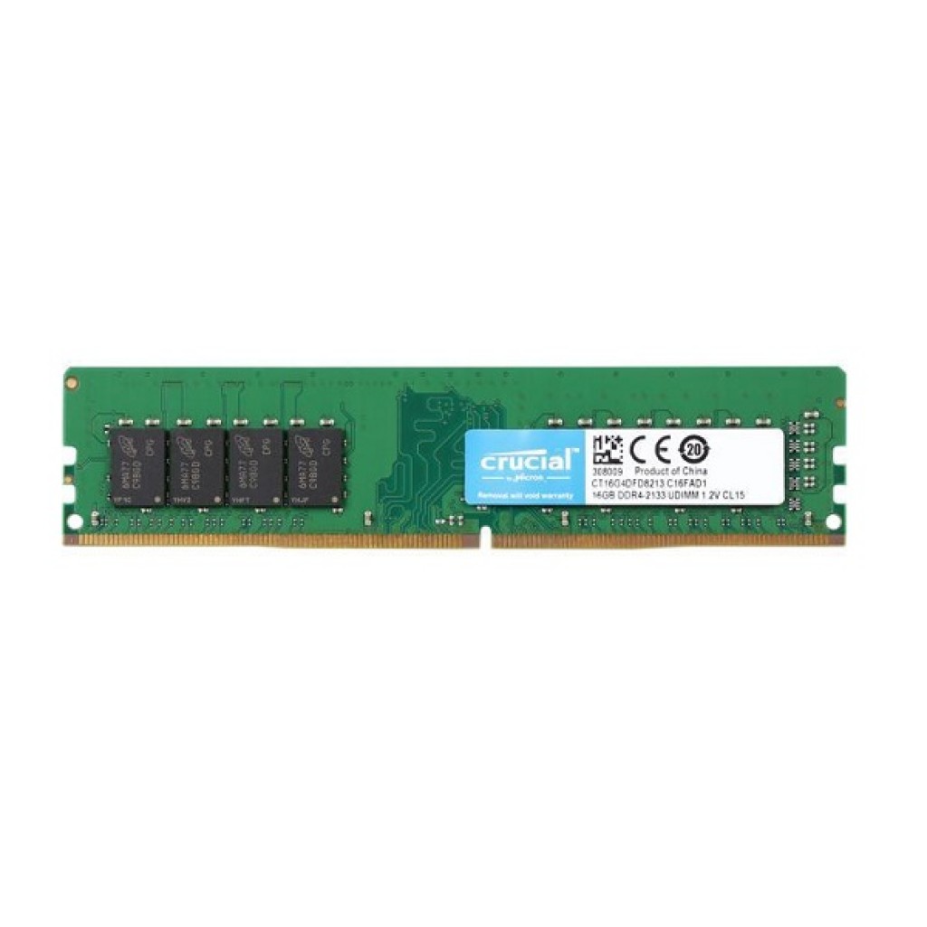 رم کامپیوتر DDR4 تک کاناله 2133 مگاهرتز CL16 کروشیال مدل PC4-17000 ظرفیت 16 گیگابایت