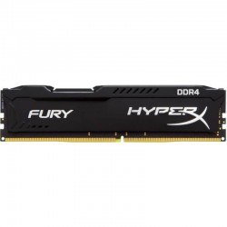 رم کامپیوتر DDR4 تک کاناله 2400 مگاهرتز cl16 مدل HyperX Fury Black ظرفیت 8 گیگابایت