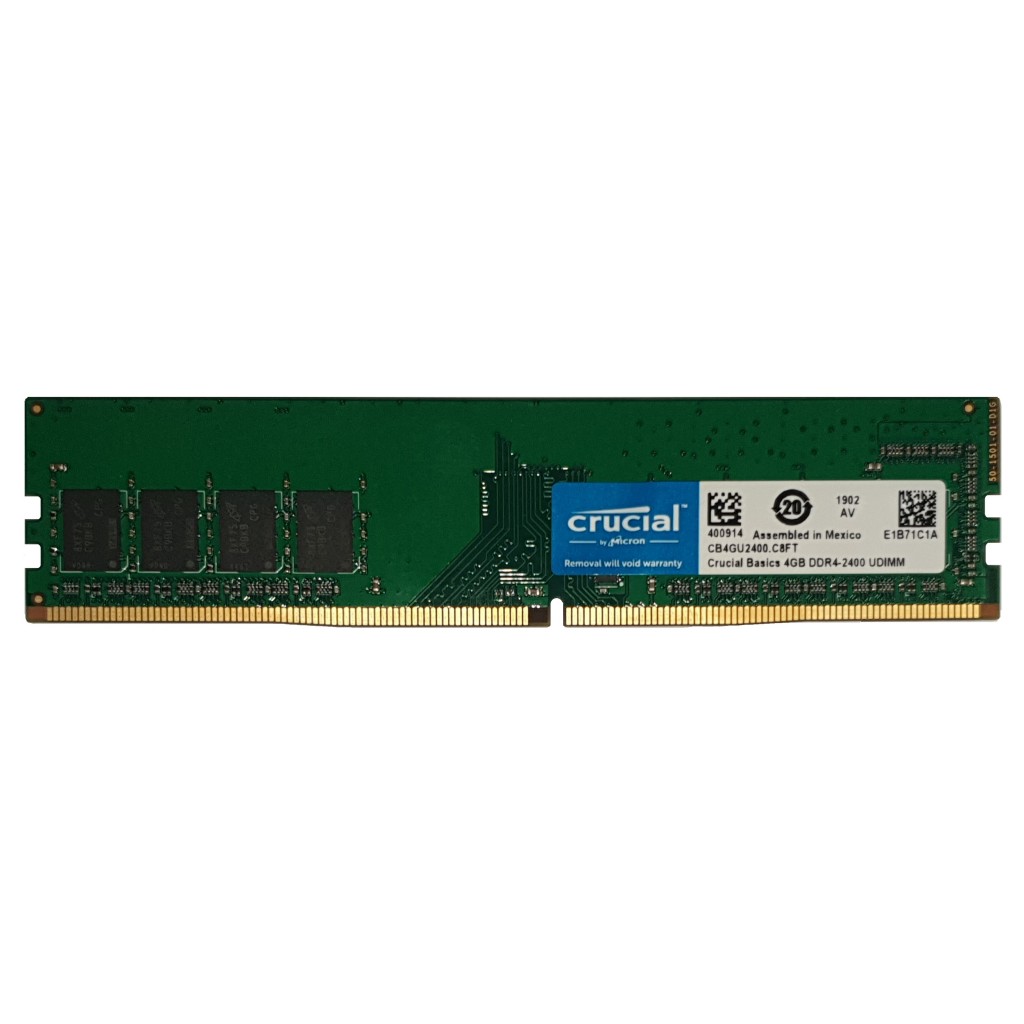 رم کامپیوتر DDR4 تک کاناله 2400 مگاهرتز CL17 کروشیال مدل Basics ظرفیت 4 گیگابایت