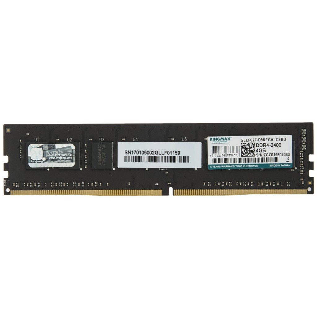 رم کامپیوتر DDR4 تک کاناله 2400 مگاهرتز کینگ مکس ظرفیت 4 گیگابایت