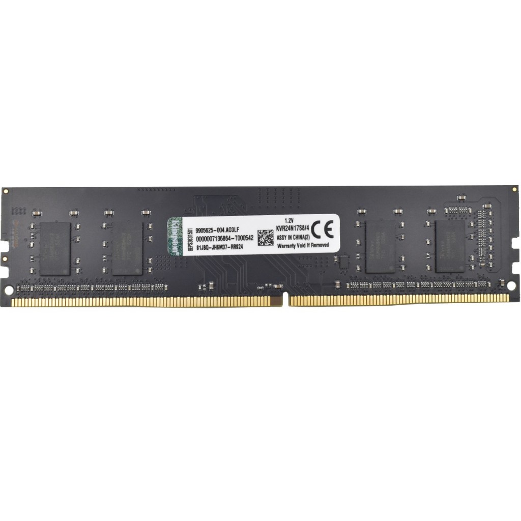 رم کامپیوتر DDR4 تک کاناله 2400 مگاهرتز کینگستون ظرفیت 4 گیگابایت