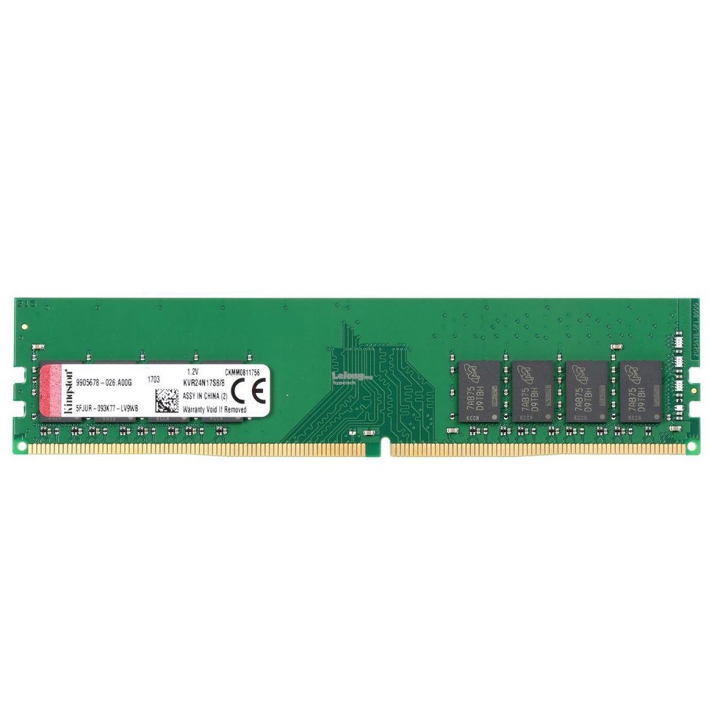 رم کامپیوتر DDR4 تک کاناله 2400 مگاهرتز کینگستون ظرفیت 8 گیگابایت رم کامپیوتر DDR4 تک کاناله 2400 مگاهرتز کینگستون ظرفیت 8 گیگابایت