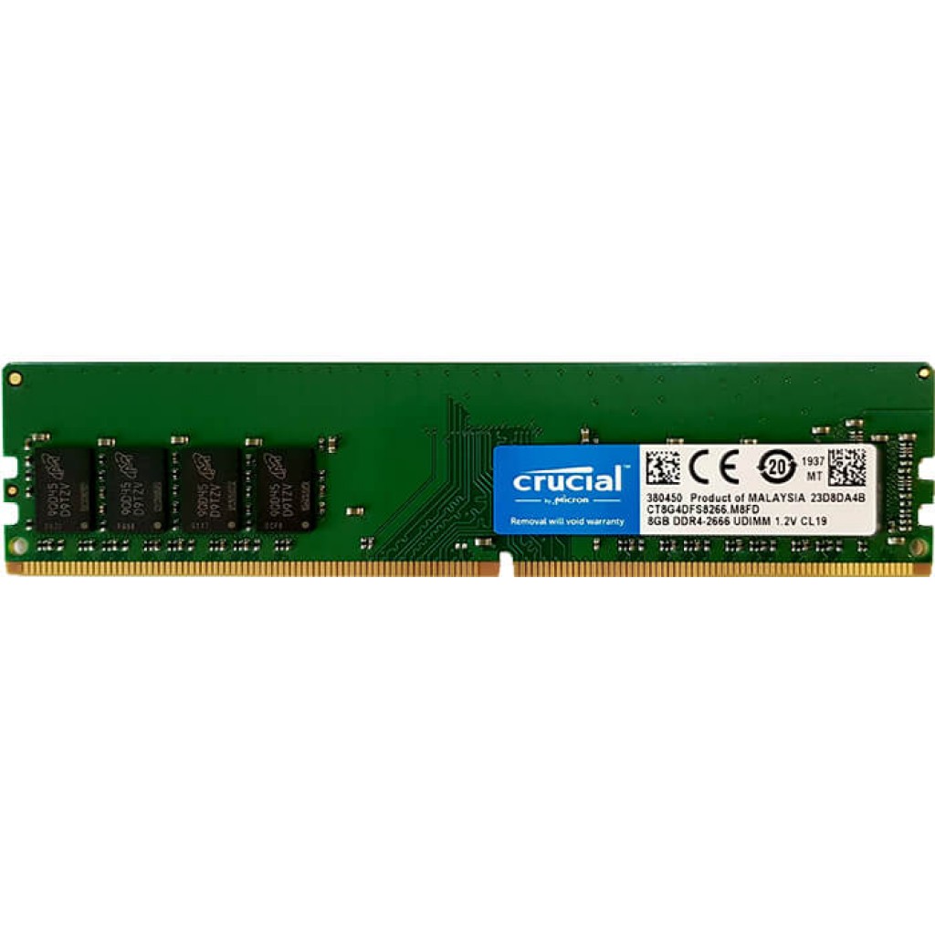 رم کامپیوتر DDR4 تک کاناله 2666 مگاهرتز CL19 کروشیال ظرفیت 8 گیگابایت
