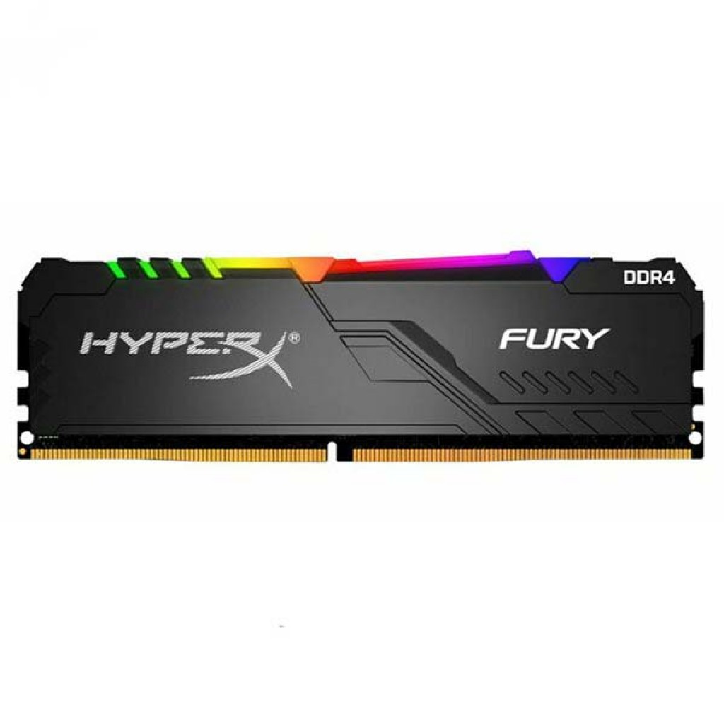 رم کامپیوتر DDR4 تک کاناله 3200 مگاهرتز CL16 هایپرایکس مدل Hyperx Fury RGB ظرفیت 8 گیگابایت رم کامپیوتر DDR4 تک کاناله 3200 مگاهرتز CL16 هایپرایکس مدل Hyperx Fury RGB ظرفیت 8 گیگابایت