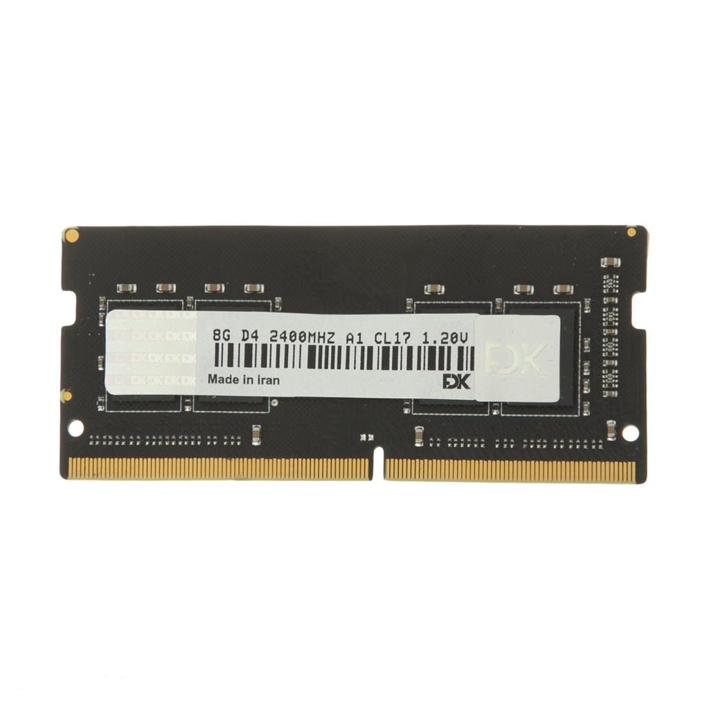 رم لپ تاپ DDR4 تک کاناله 2400 مگاهرتز CL17 فدک مدل A1 ظرفیت 8 گیگابایت رم لپ تاپ DDR4 تک کاناله 2400 مگاهرتز CL17 فدک مدل A1 ظرفیت 8 گیگابایت