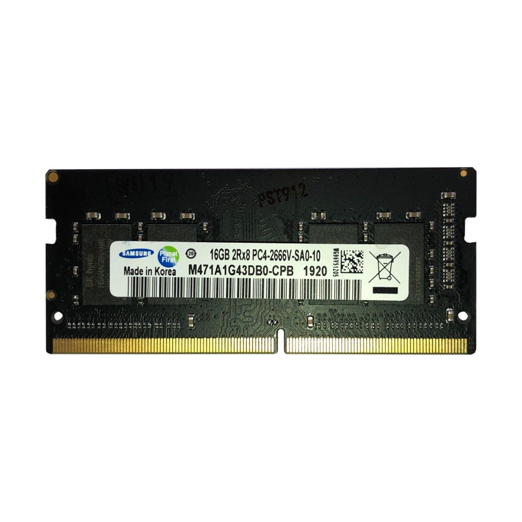 رم لپ تاپ DDR4 تک کاناله 2666 مگاهرتز CL15 سامسونگ مدل PC4 ظرفیت 16 گیگابایت رم لپ تاپ DDR4 تک کاناله 2666 مگاهرتز CL15 سامسونگ مدل PC4 ظرفیت 16 گیگابایت