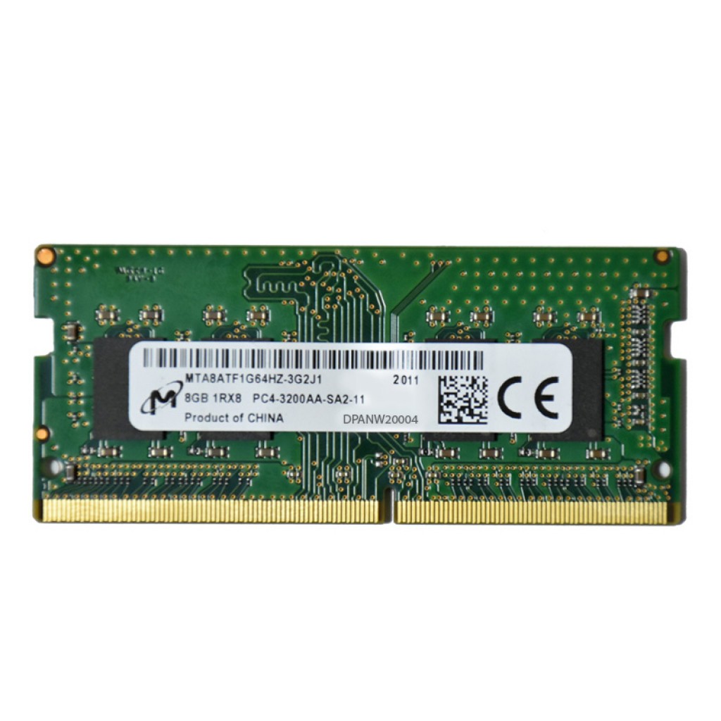 رم لپ تاپ DDR4 تک کاناله 3200 مگاهرتز CL11 میکرون مدل PC4 ظرفیت 8 گیگابایت رم لپ تاپ DDR4 تک کاناله 3200 مگاهرتز CL11 میکرون مدل PC4 ظرفیت 8 گیگابایت