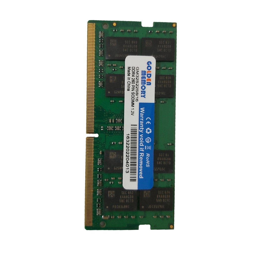 رم لپ تاپ DDR4 تک کاناله 3200 مگاهرتز CL22 جی اچ تی مدل Golden Memory ظرفیت 16 گیگابایت رم لپ تاپ DDR4 تک کاناله 3200 مگاهرتز CL22 جی اچ تی مدل Golden Memory ظرفیت 16 گیگابایت