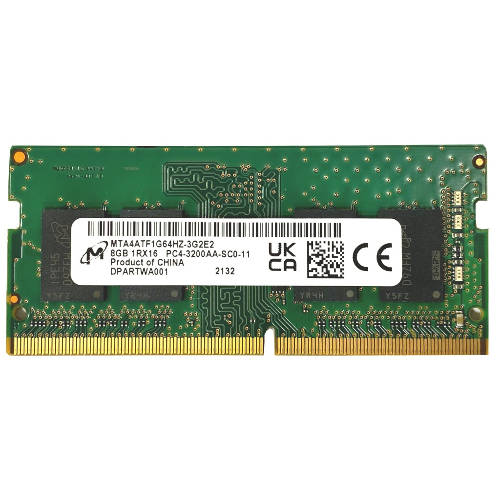 رم لپ تاپ DDR4 تک کاناله 3200 مگاهرتز CL22 میکرون مدل MTA4ATF1G64HZ ظرفیت 8 گیگابایت رم لپ تاپ DDR4 تک کاناله 3200 مگاهرتز CL22 میکرون مدل MTA4ATF1G64HZ ظرفیت 8 گیگابایت