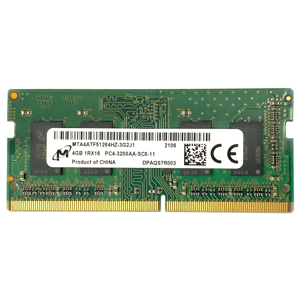 رم لپ تاپ DDR4 تک کاناله 3200 مگاهرتز CL22 میکرون مدل MTA4ATF51264HZ-3G2 ظرفیت 4 گیگابایت رم لپ تاپ DDR4 تک کاناله 3200 مگاهرتز CL22 میکرون مدل MTA4ATF51264HZ-3G2 ظرفیت 4 گیگابایت
