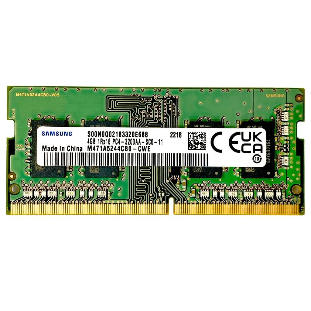 رم لپ تاپ DDR4 تک کاناله 3200 مگاهرتز CL22 سامسونگ مدل M471A5244CB0 ظرفیت 4 گیگابایت رم لپ تاپ DDR4 تک کاناله 3200 مگاهرتز CL22 سامسونگ مدل M471A5244CB0 ظرفیت 4 گیگابایت