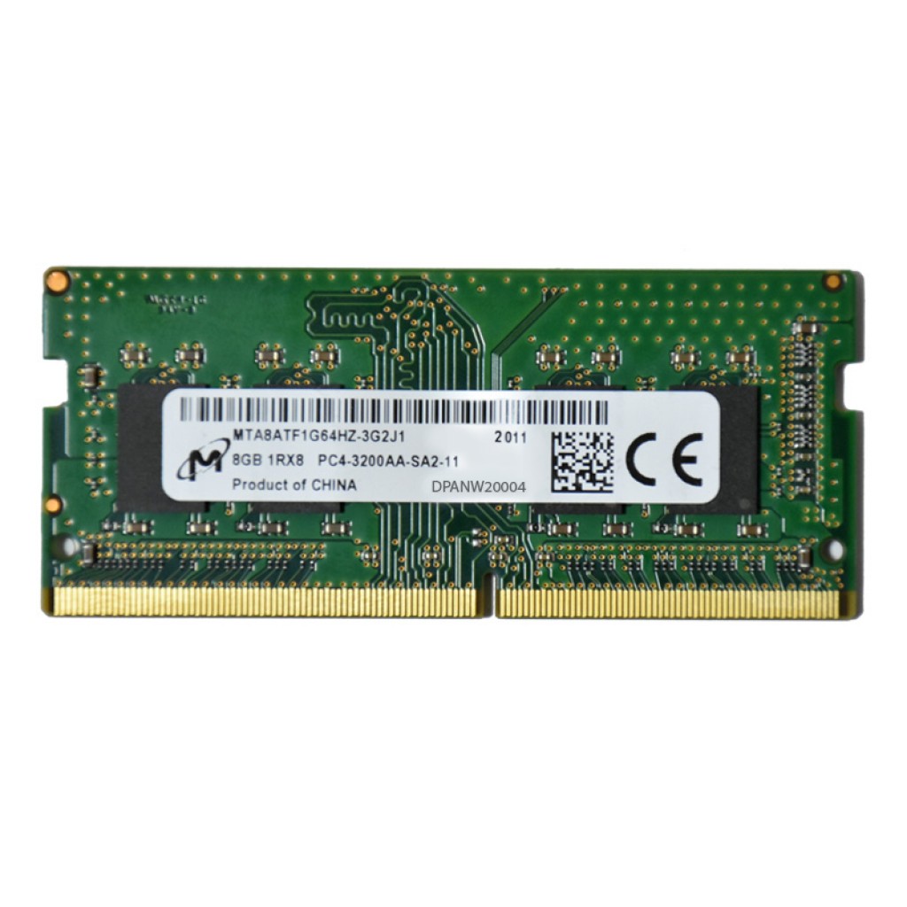 رم لپ تاپ DDR4 تک کاناله 3200 مگاهرتز میکرون مدل DPANW20004 ظرفیت 8 گیگابایت رم لپ تاپ DDR4 تک کاناله 3200 مگاهرتز میکرون مدل DPANW20004 ظرفیت 8 گیگابایت