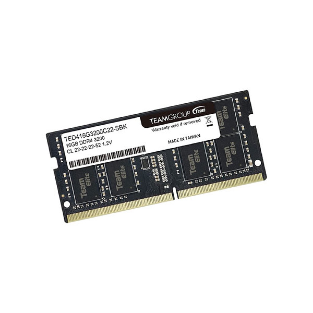 رم لپ تاپ DDR4 تک کاناله 3200 مگاهرتز تیم گروپ مدل Elite ظرفیت 16 گیگابایت رم لپ تاپ DDR4 تک کاناله 3200 مگاهرتز تیم گروپ مدل Elite ظرفیت 16 گیگابایت