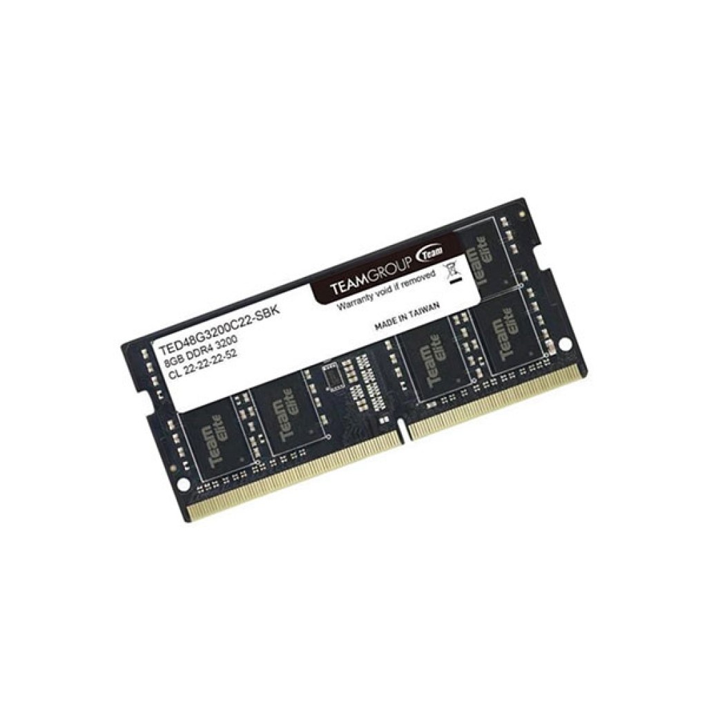 رم لپ تاپ DDR4 تک کاناله 3200 مگاهرتز تیم گروپ مدل Elite ظرفیت 8 گیگابایت رم لپ تاپ DDR4 تک کاناله 3200 مگاهرتز تیم گروپ مدل Elite ظرفیت 8 گیگابایت