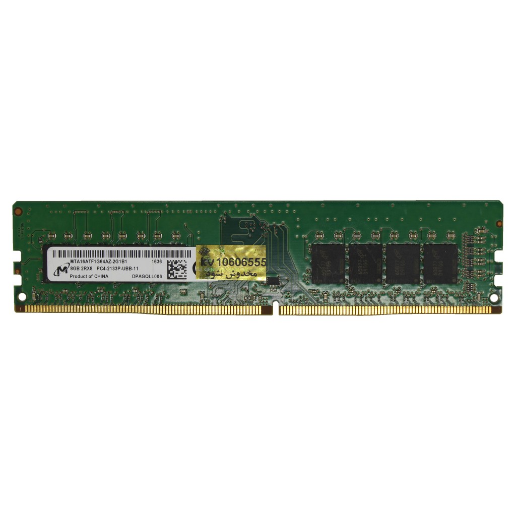 رم کامپیوتر DDR4 تک کاناله 2133 مگاهرتز CL15 میکرون مدل MTA ظرفیت 8 گیگابایت