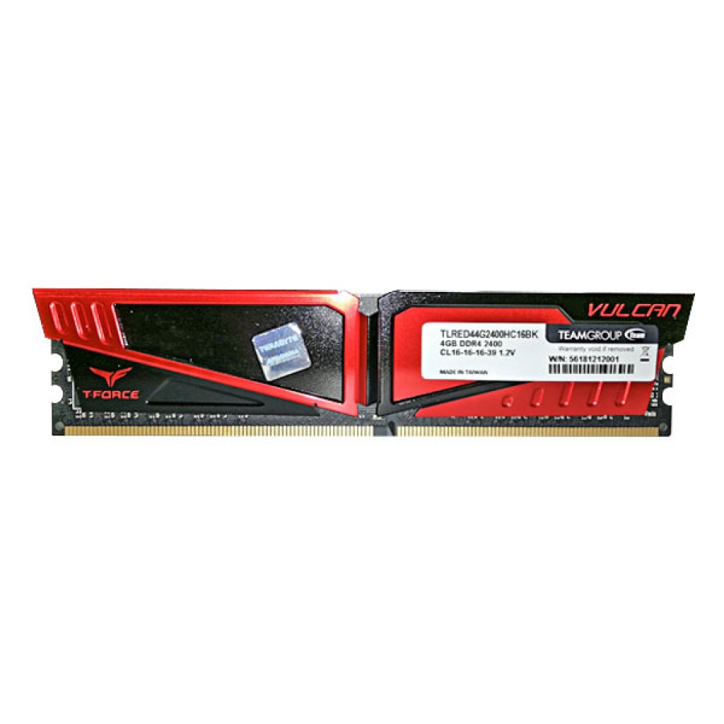 رم کامپیوتر DDR4 تک کاناله 2400 مگاهرتز CL16 تیم گروپ مدل Vulcan ظرفیت 4 گیگابایت رم کامپیوتر DDR4 تک کاناله 2400 مگاهرتز CL16 تیم گروپ مدل Vulcan ظرفیت 4 گیگابایت