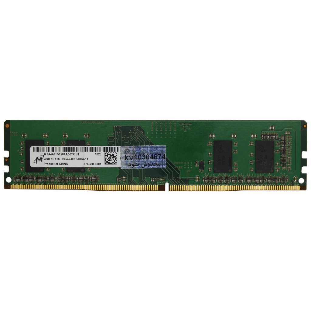 رم کامپیوتر DDR4 تک کاناله 2400 مگاهرتز CL17 میکرون مدل MT ظرفیت 4 گیگابایت