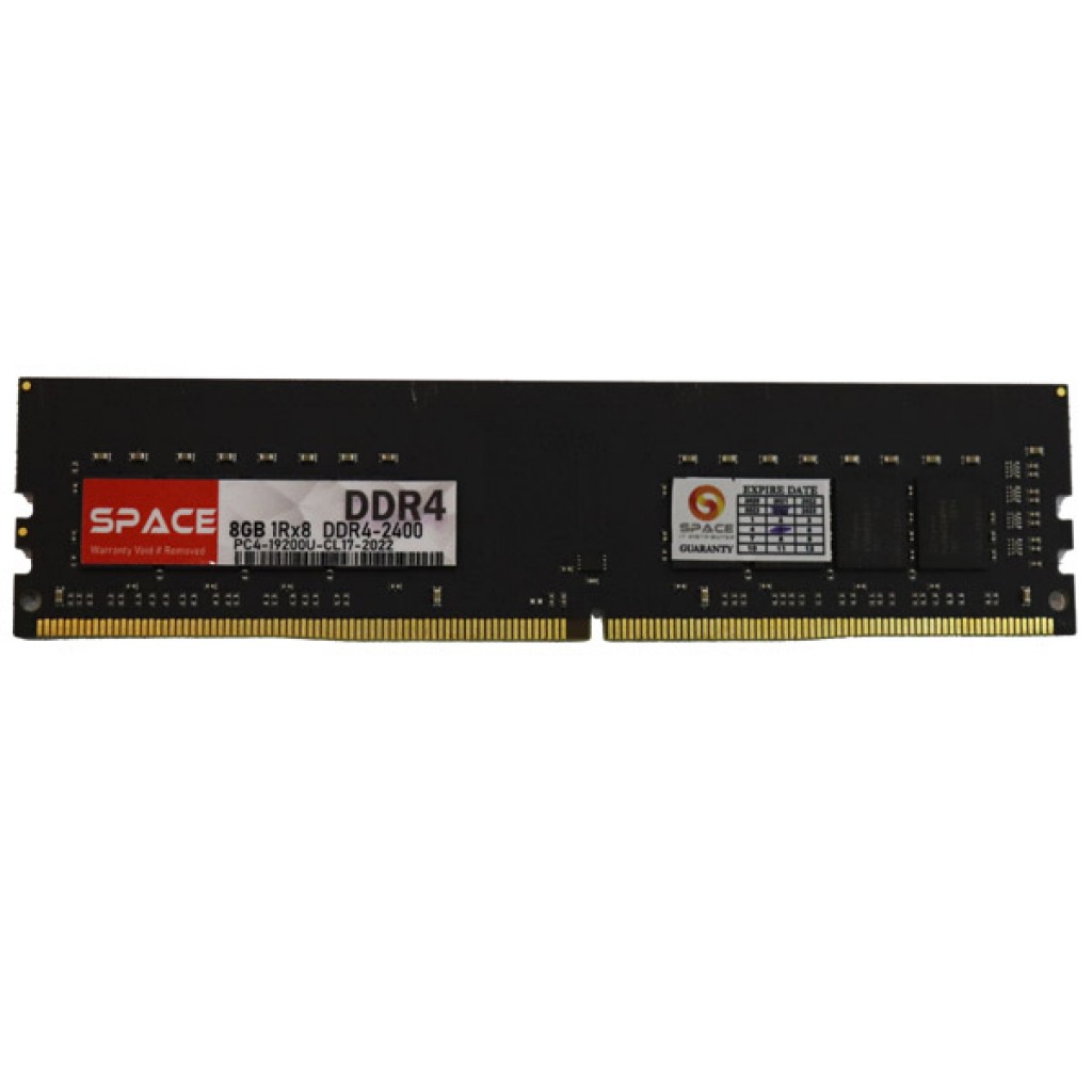 رم کامپیوتر DDR4 تک کاناله 2400 مگاهرتز اسپیس مدل CL17 ظرفیت 8 گیگابایت رم کامپیوتر DDR4 تک کاناله 2400 مگاهرتز اسپیس مدل CL17 ظرفیت 8 گیگابایت