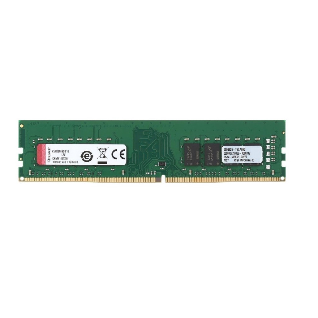 رم کامپیوتر DDR4 تک کاناله 2666 مگاهرتز CL19 کینگستون مدل kvr26n19d8/16 ظرفیت 16 گیگابایت رم کامپیوتر DDR4 تک کاناله 2666 مگاهرتز CL19 کینگستون مدل kvr26n19d8/16 ظرفیت 16 گیگابایت