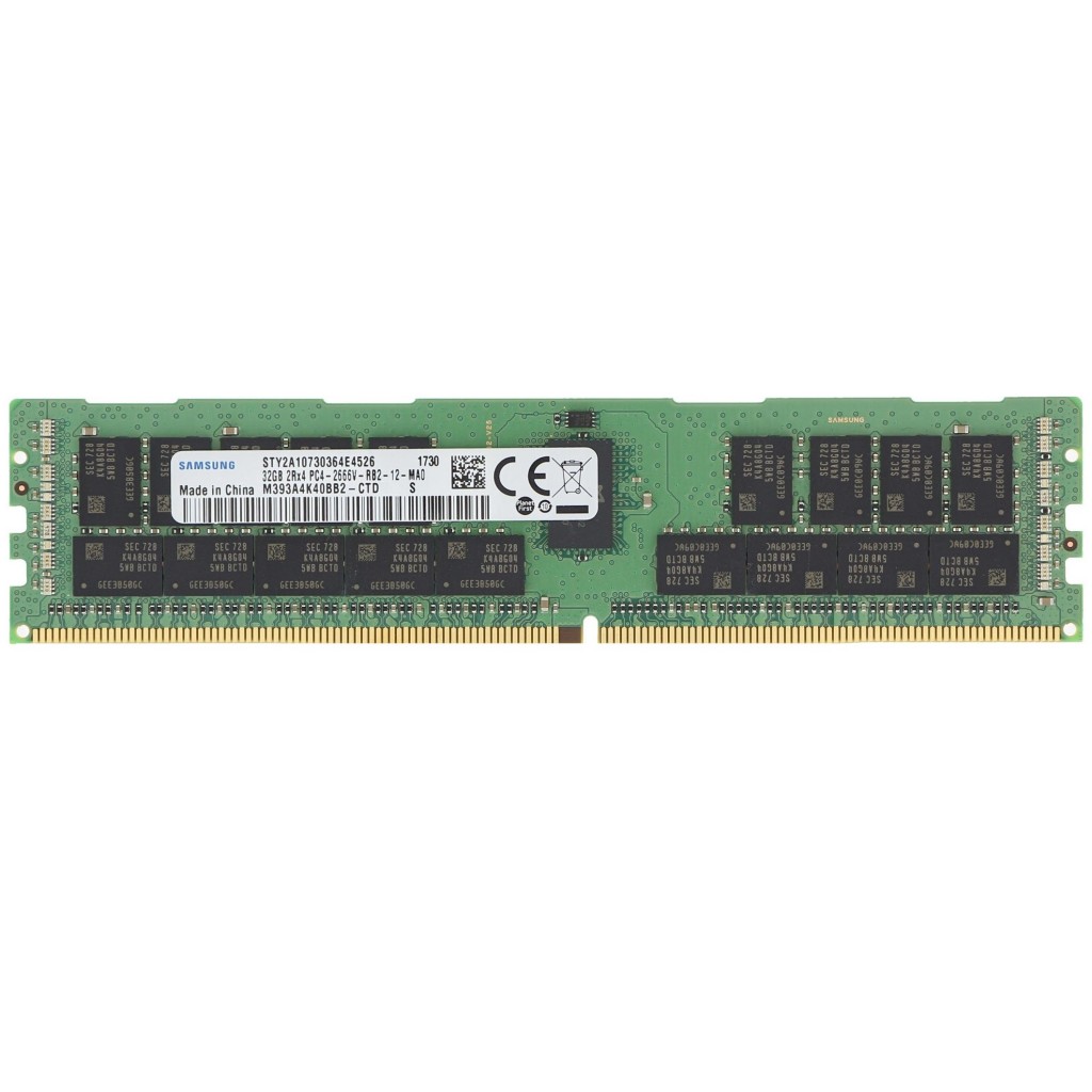 رم سرور DDR4 تک کاناله 2666 مگاهرتز CL19 سامسونگ مدل M393A4K40BB2-CTD ظرفیت 32 گیگابایت رم سرور DDR4 تک کاناله 2666 مگاهرتز CL19 سامسونگ مدل M393A4K40BB2-CTD ظرفیت 32 گیگابایت